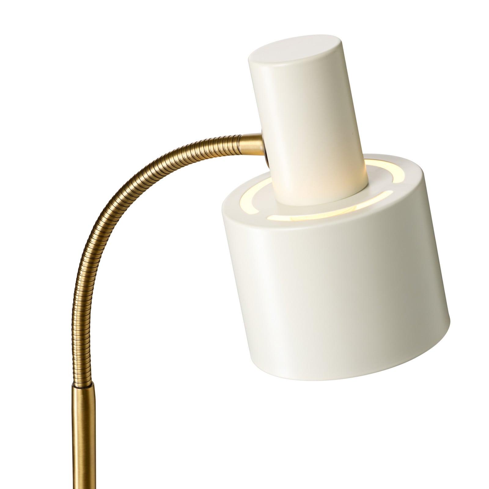 VOGUE Stehlampe, beige, Höhe 143 cm Metall E27 Halo Design - Wohnzimmer - Vintage - Einflammig