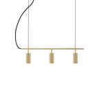 Globen Lighting hanglamp Hubble 3 messing lengte 75 cm 3-lamps