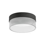 Crumb LED ceiling light, black, Ø 15.4 cm, iron, glass