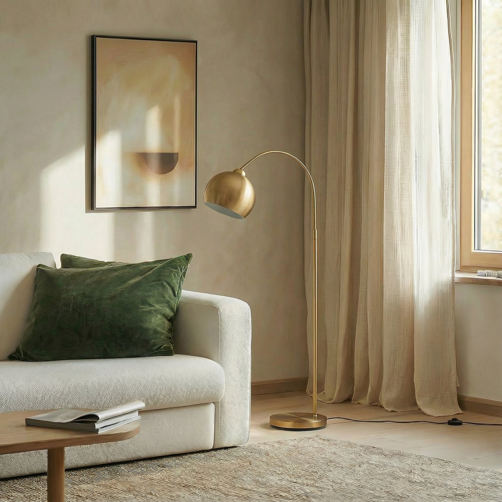 Moisia Vloerlamp Brass - Lindby