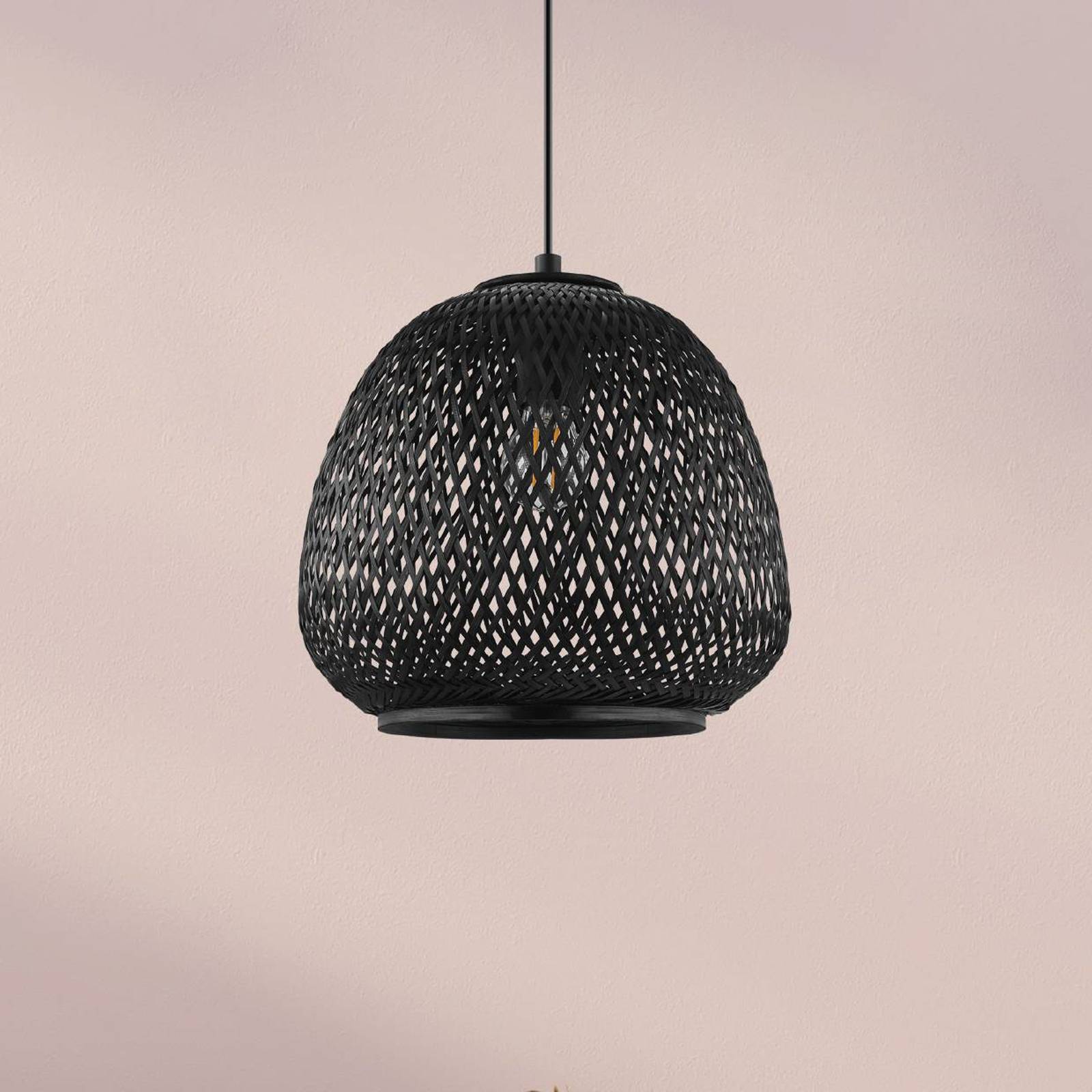 Hanglamp Dembleby, 1-lamp, zwart