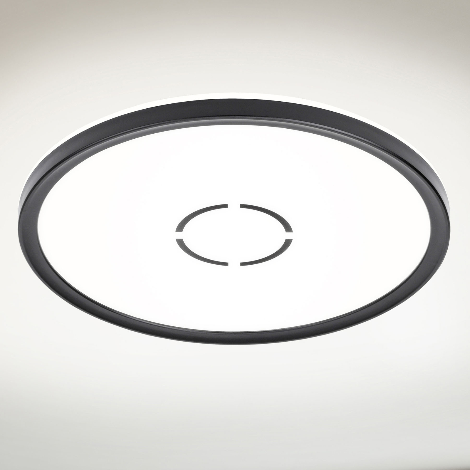 Безплатно LED осветление за таван, Ø 29 cm, черно