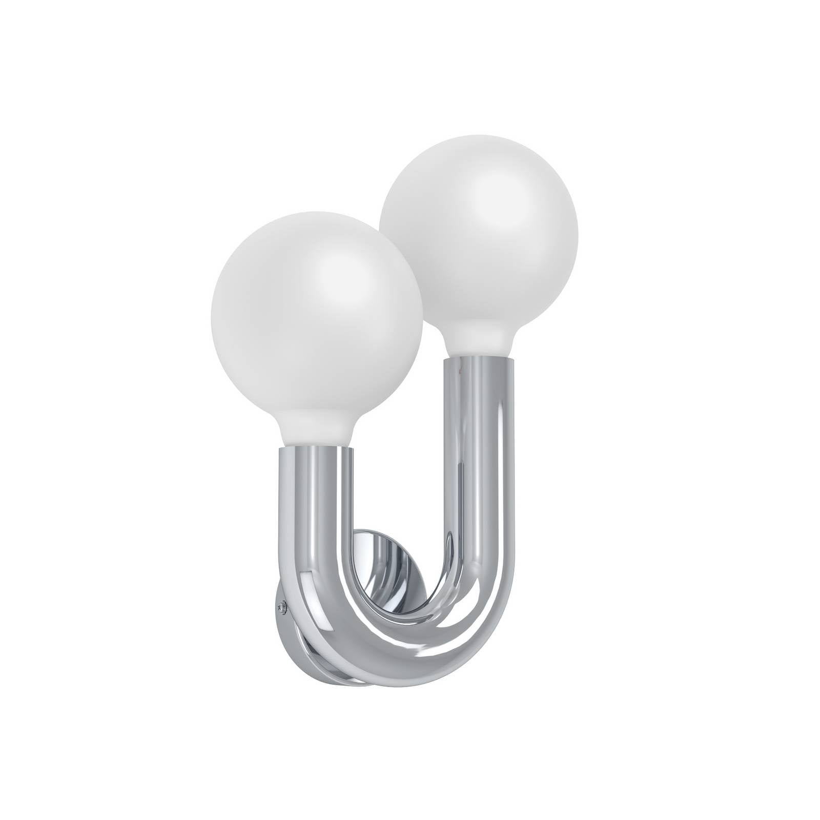 EGLO Wandlamp Mellili, 2-lamps, chroom, metaal, kunststof, E27