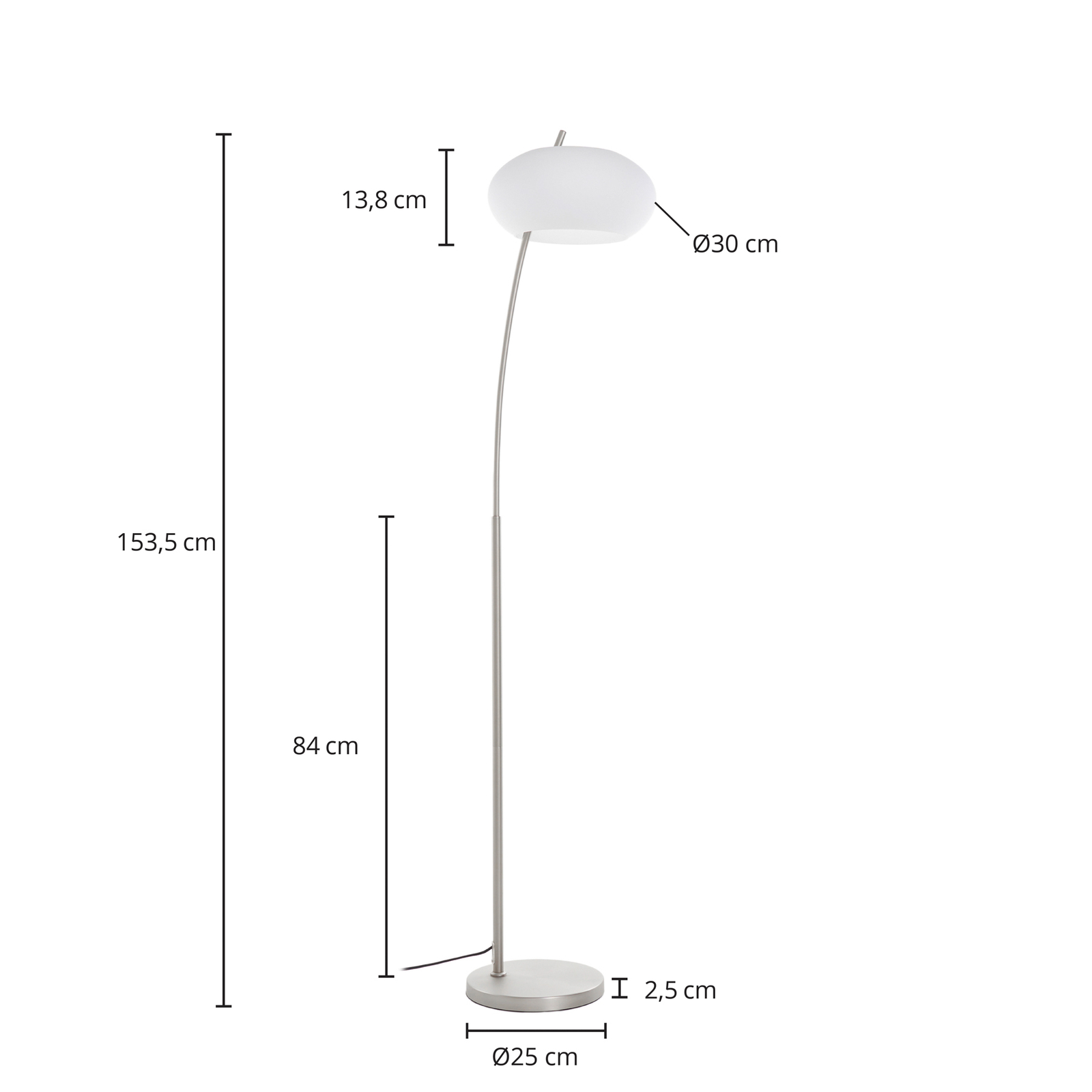Lucande Sharvil floor lamp made of iron and glass
