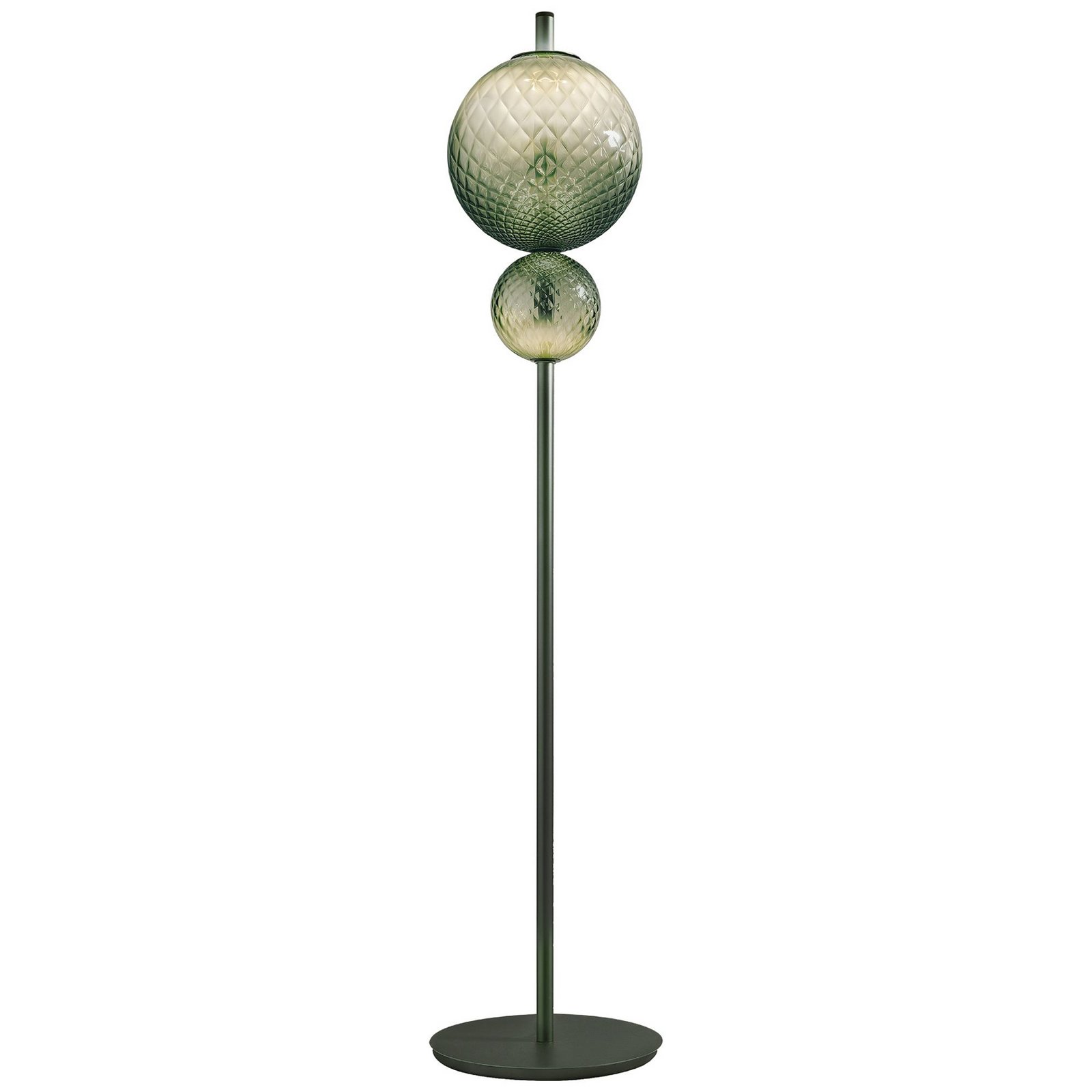 OLEV LED-Stehlampe TERRA&LUNA, grün, Metall/Glas, 184 cm 927
