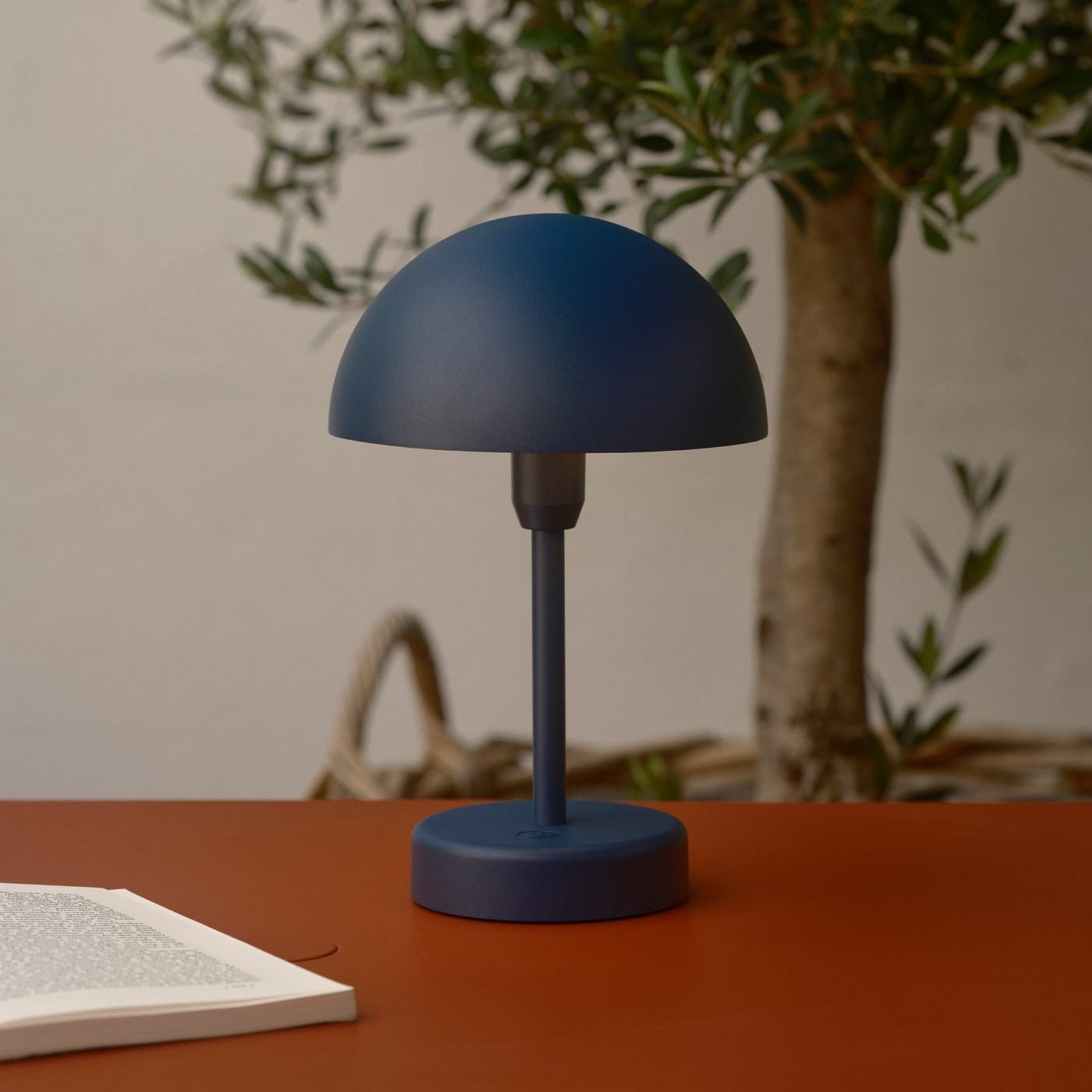 LED rechargeable table lamp Ellen To-Go, blue, aluminium