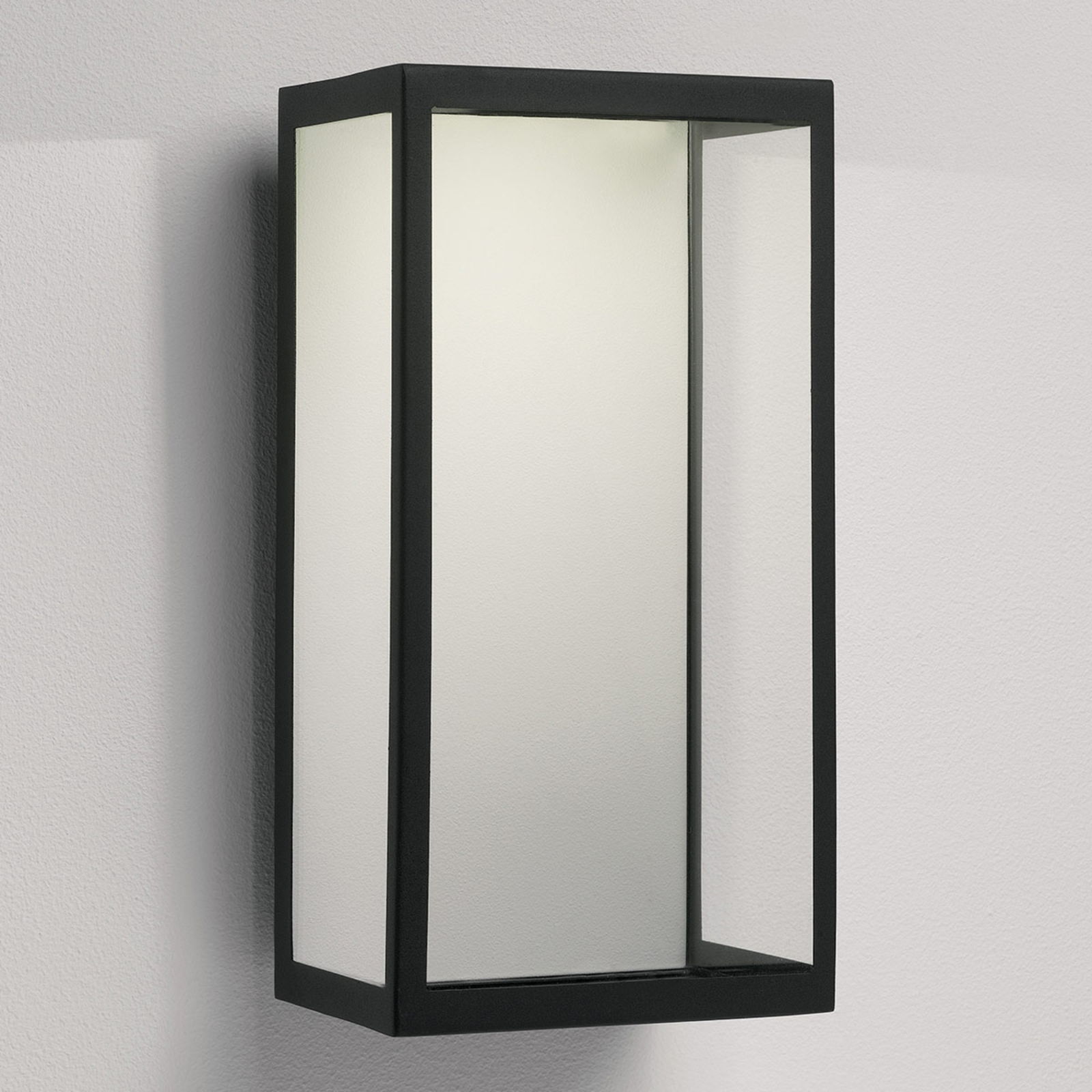Astro LED outdoor wall light Puzzle in black, metal, glass, 3 W, energy efficiency: A+, W: 16 cm, H: 32 cm