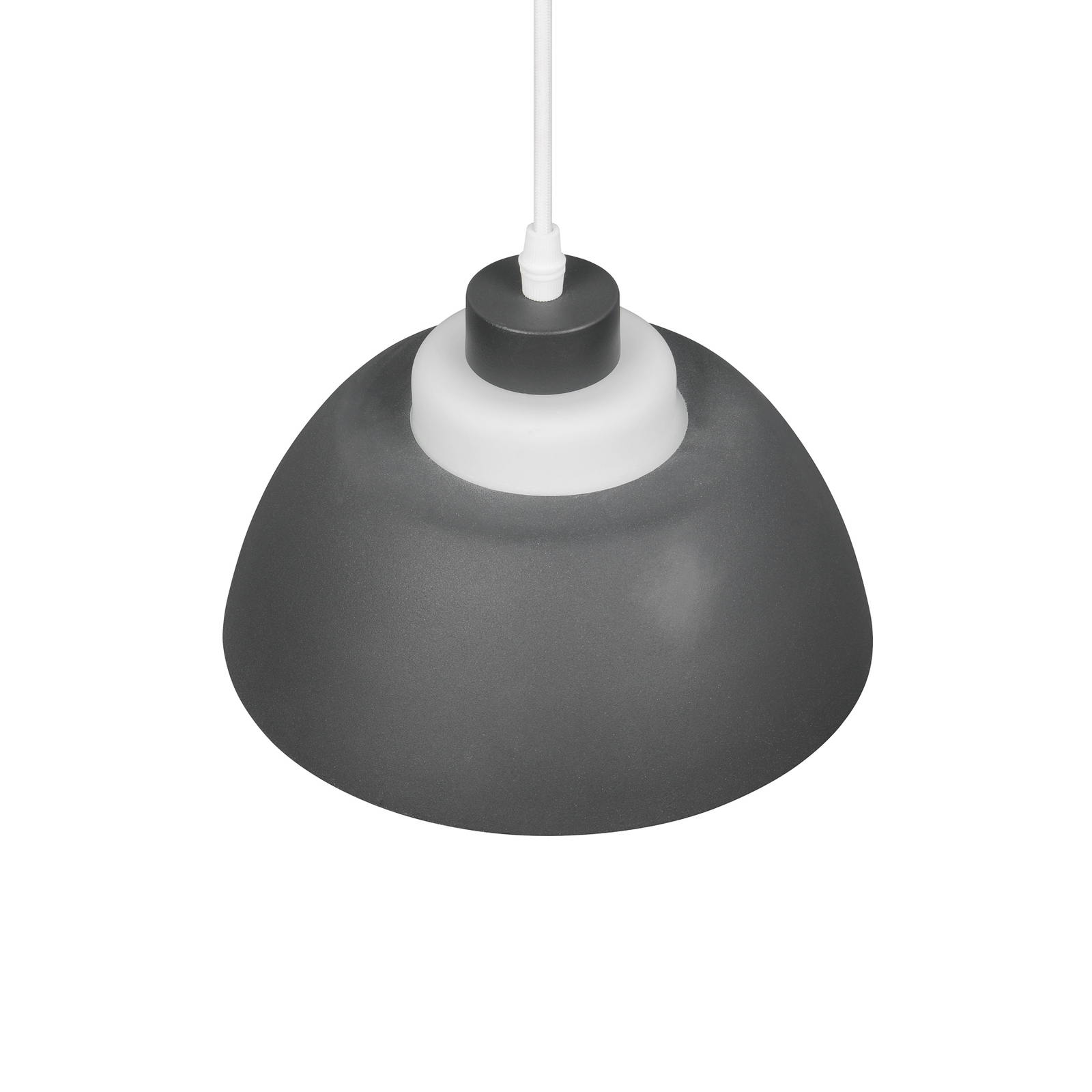 Hanglamp Tilos, antraciet, Ø 23 cm, metaal/glas, E27