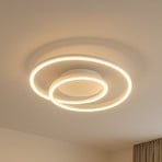 Lámpara LED de techo HOLY, arena, Ø 49 cm, control remoto, CCT, atenuable