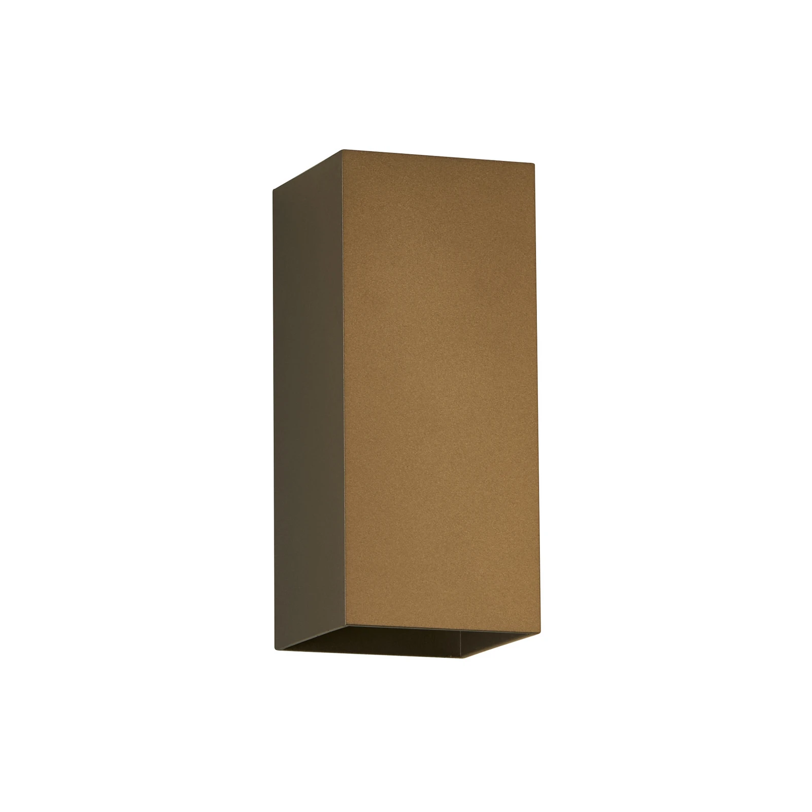 Applique London Square, marrone, altezza 15 cm, metallo, a 2 luci.