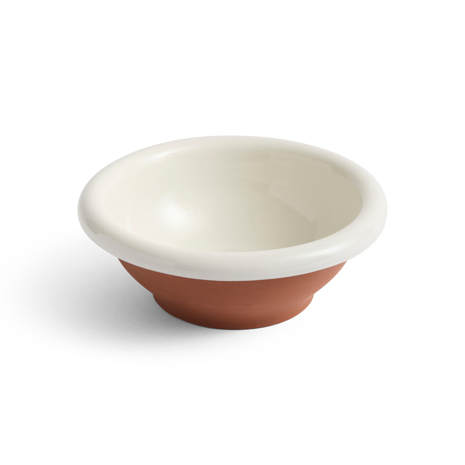 Barro salad bowl, white, Ø 21 cm, terracotta - HAY
