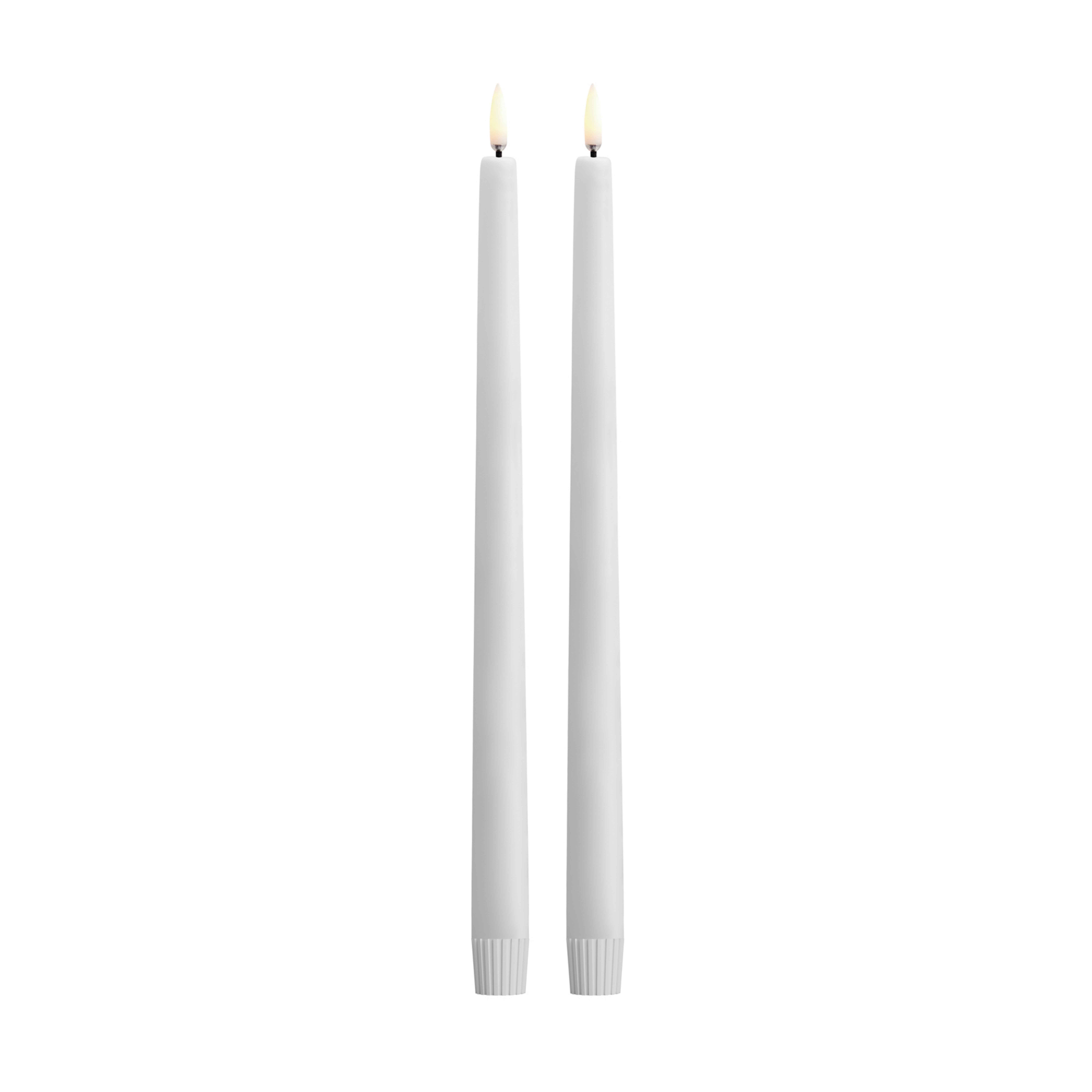 TAPER LED-stearinljus, 2-pack, vitt, höjd 32 cm – Uyuni Lighting