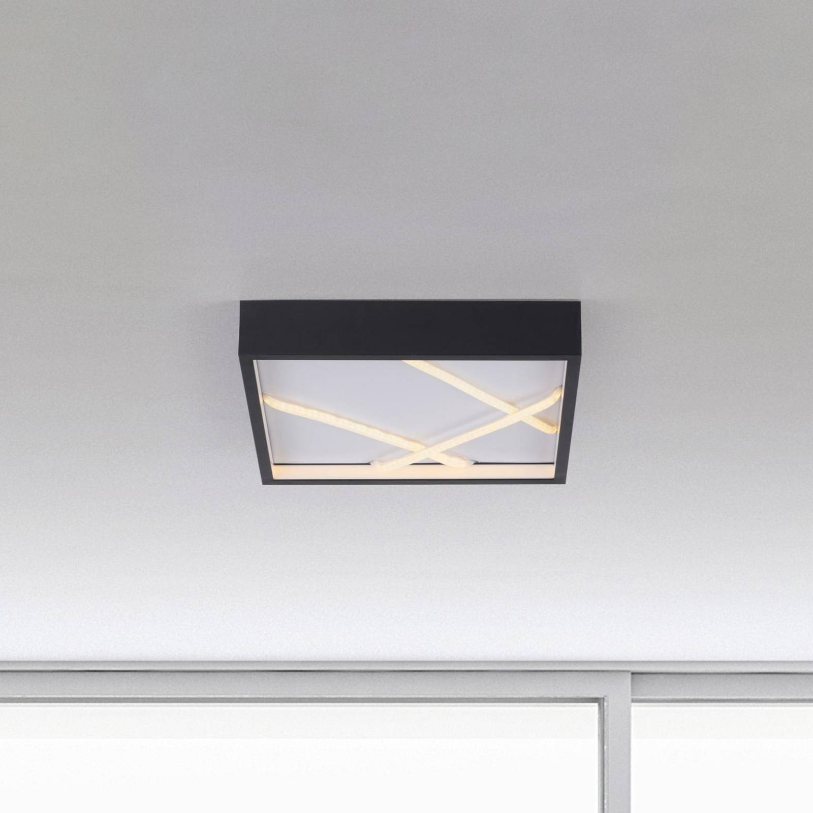 JUST LIGHT. lampa sufitowa LED Mikado, 30 x 30 cm, czarne
