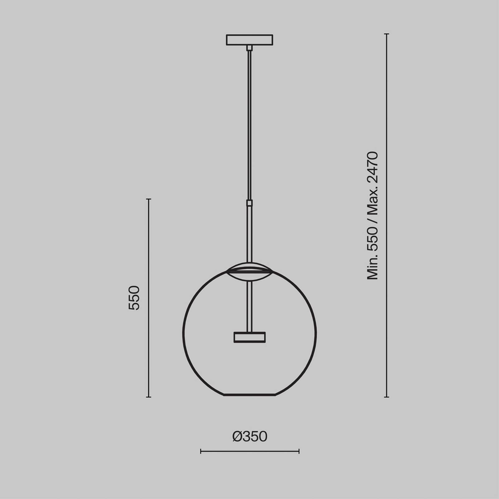 Lampa wisząca Maytoni LED Cometa, kolor złoty, szkło, Ø 35 cm