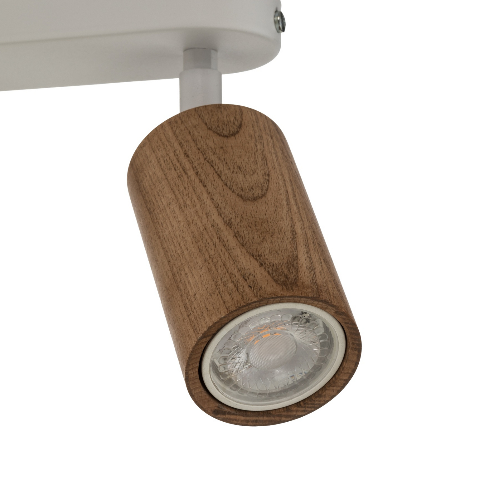 Nisse ceiling spotlight, white, length 33 cm, 3-bulb, wood/metal Nisse ceiling spotlight, white, length 33 cm, 3-bulb, wood/metal
