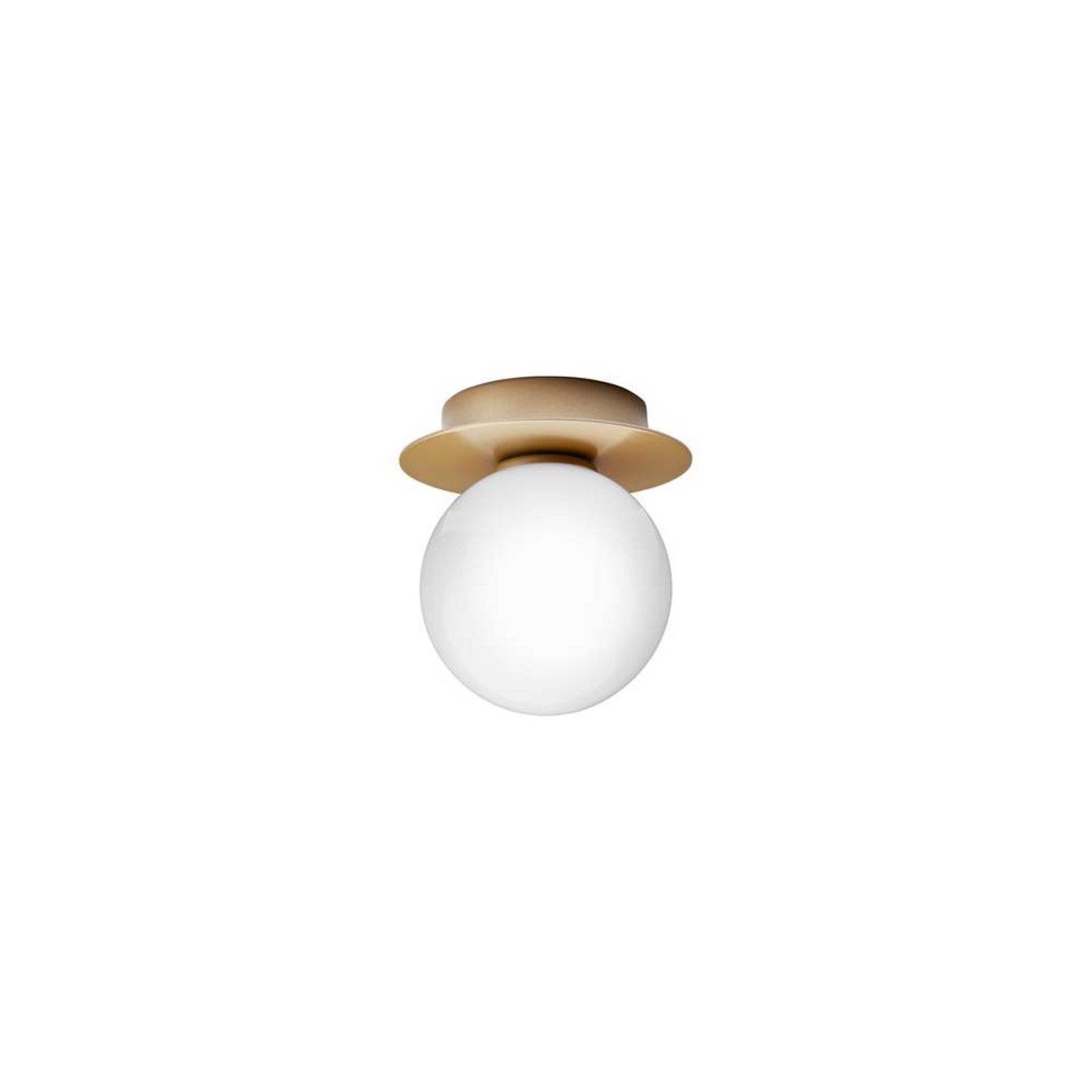Nuura Candeeiro de parede Liila 1, Ø 14 cm, IP44, dourado/ópico
