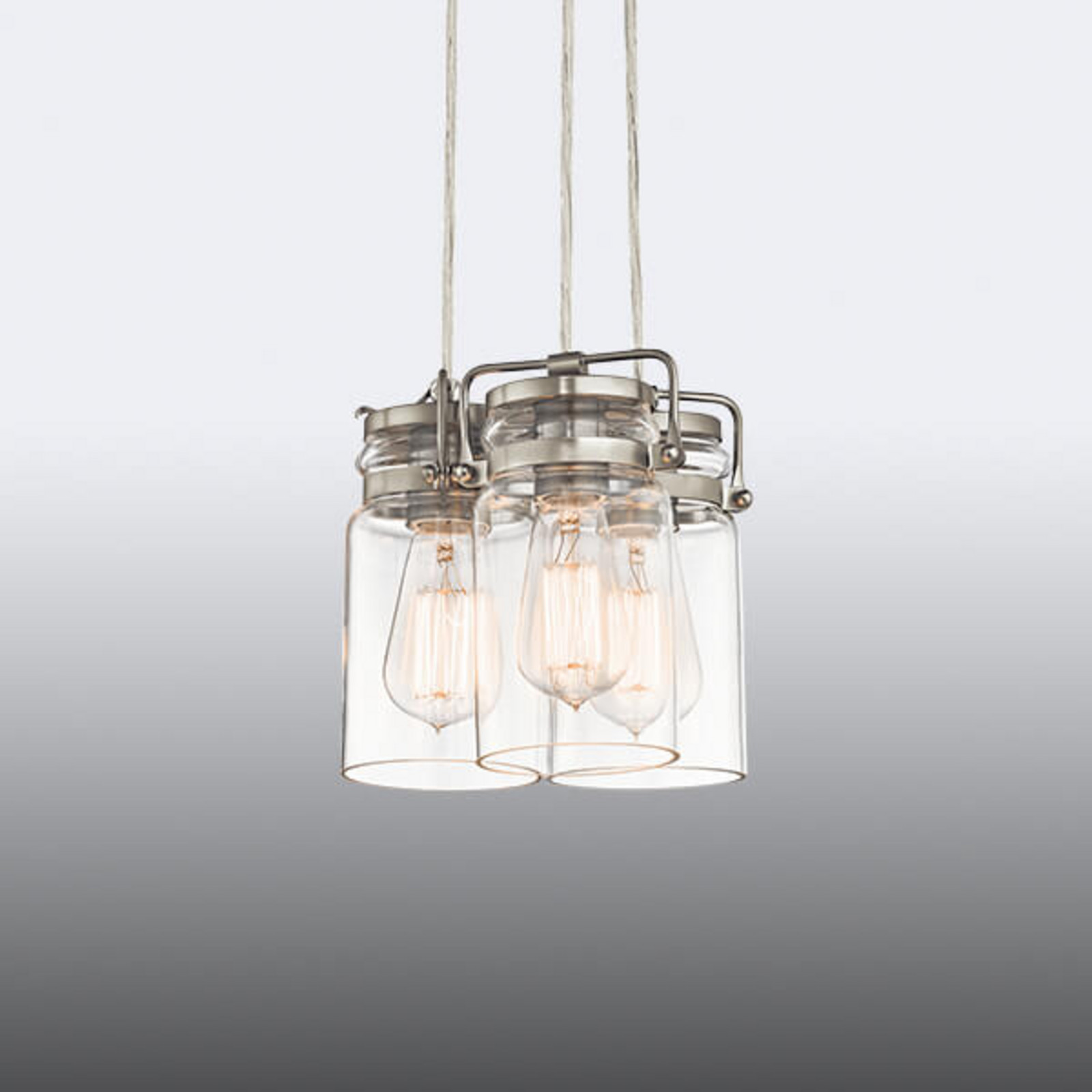 Brinley - lampă pendul stil retro 3 becuri