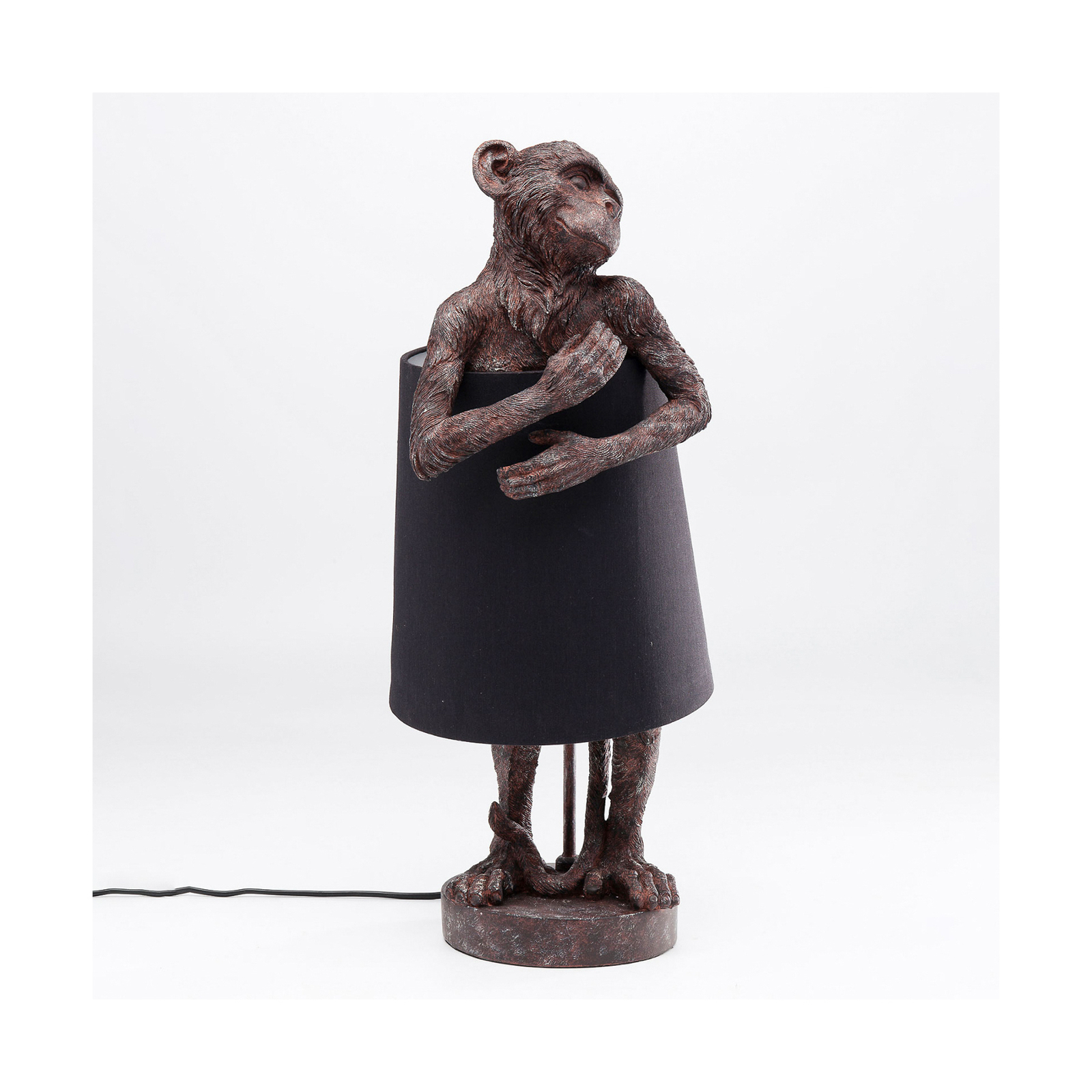 KARE Animal Monkey bordlampe brun/sort