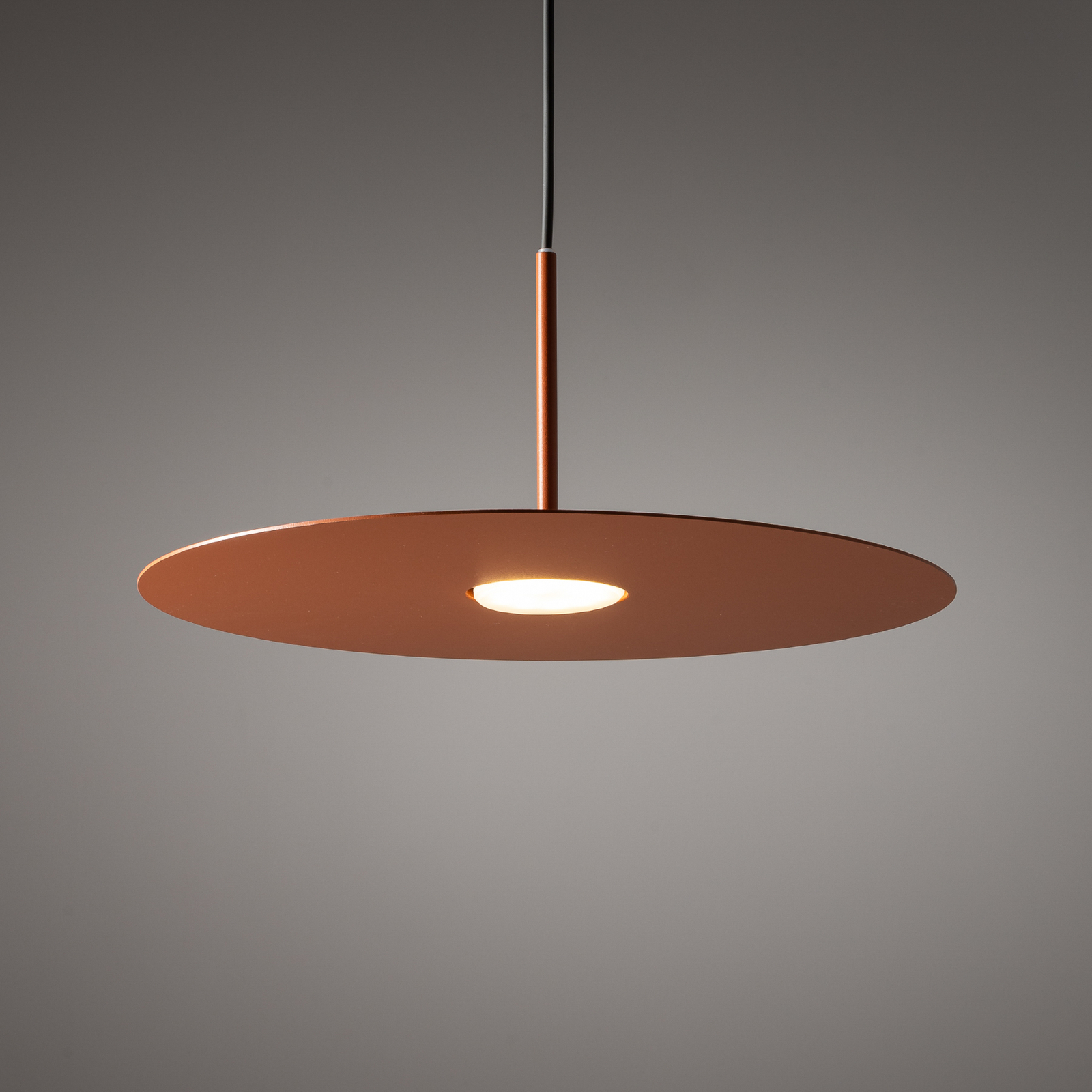 Lámpara colgante Simone, acero, color terracota, Ø 40 cm, GX53, GX53 Lámpara colgante Simone, acero, color terracota, Ø 40 cm, GX53, GX53