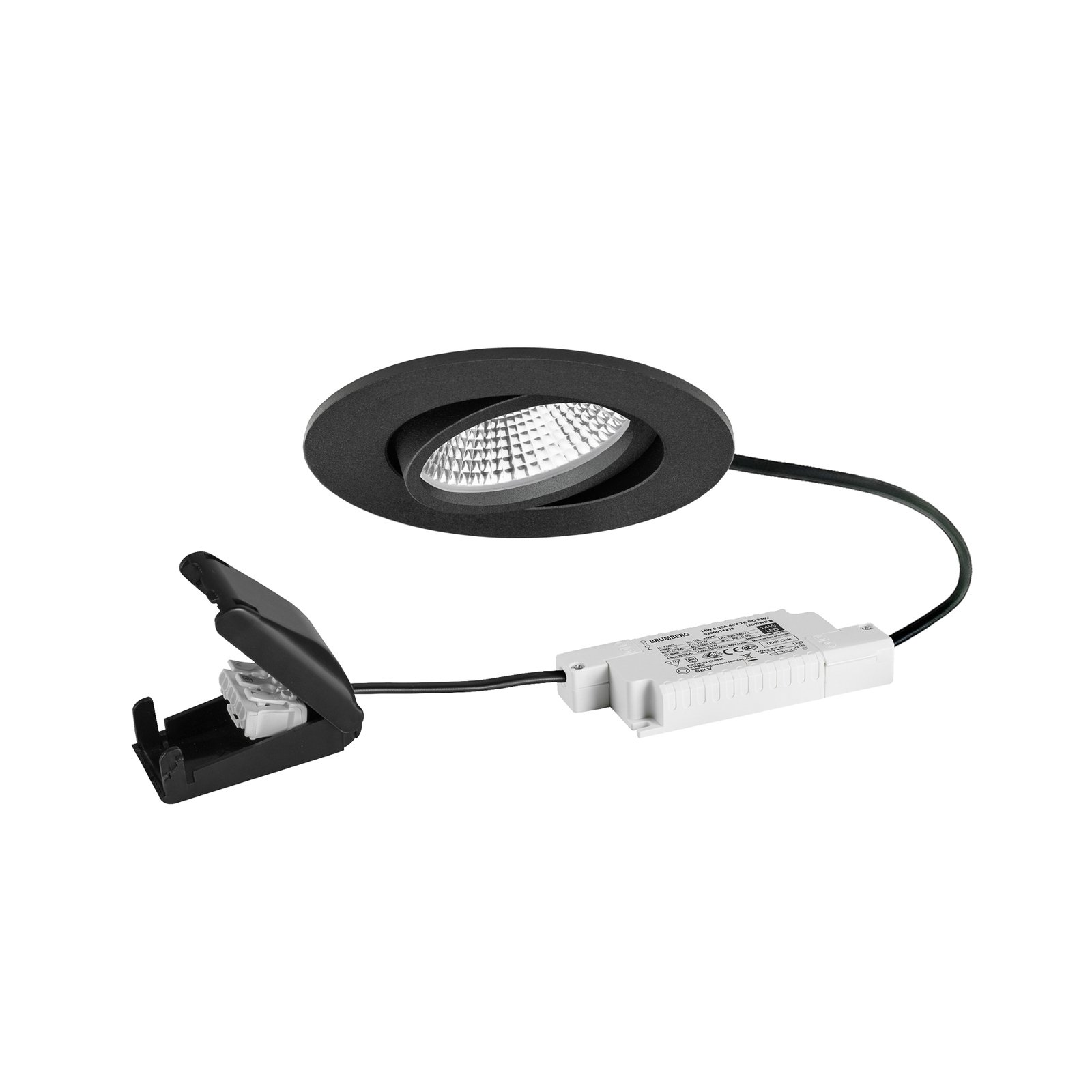 BRUMBERG BB23 LED spot IP65 RC-dim connection box black dimmable
