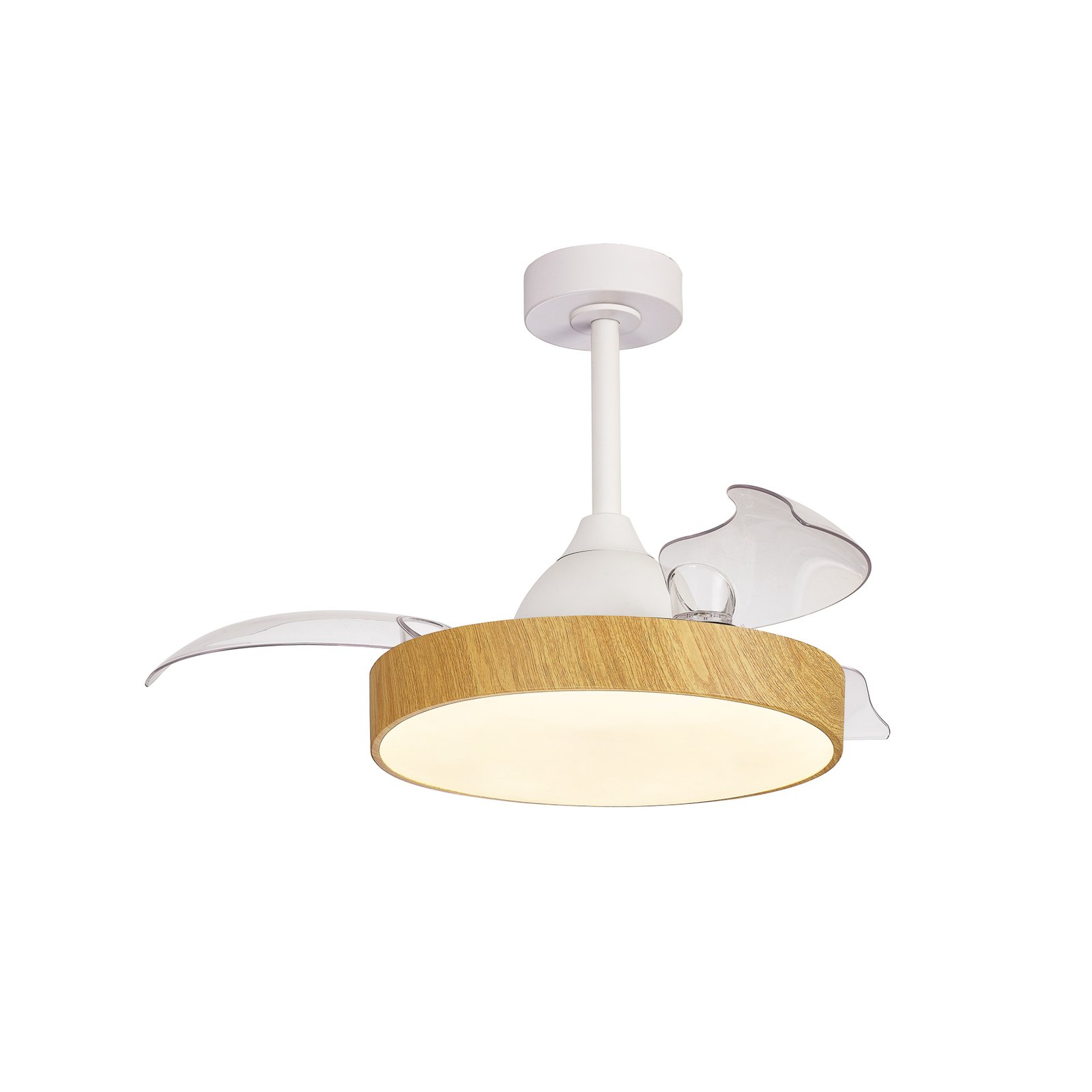 Ventilateur de plafond LED Alaska Mini bois DC silencieux Ø 91 cm CCT