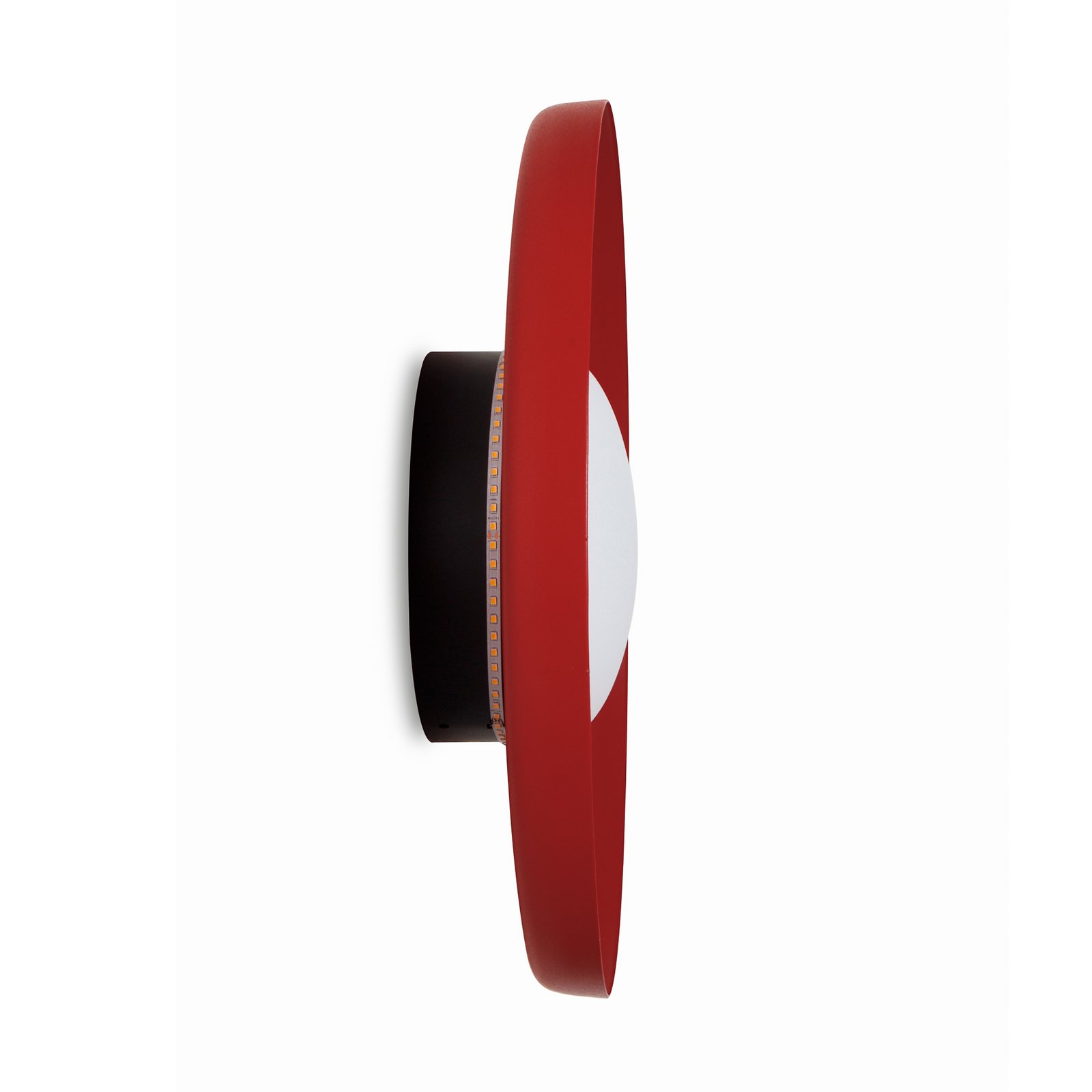 Lindby LED-Wandleuchte Waves, Metall, rot, rund