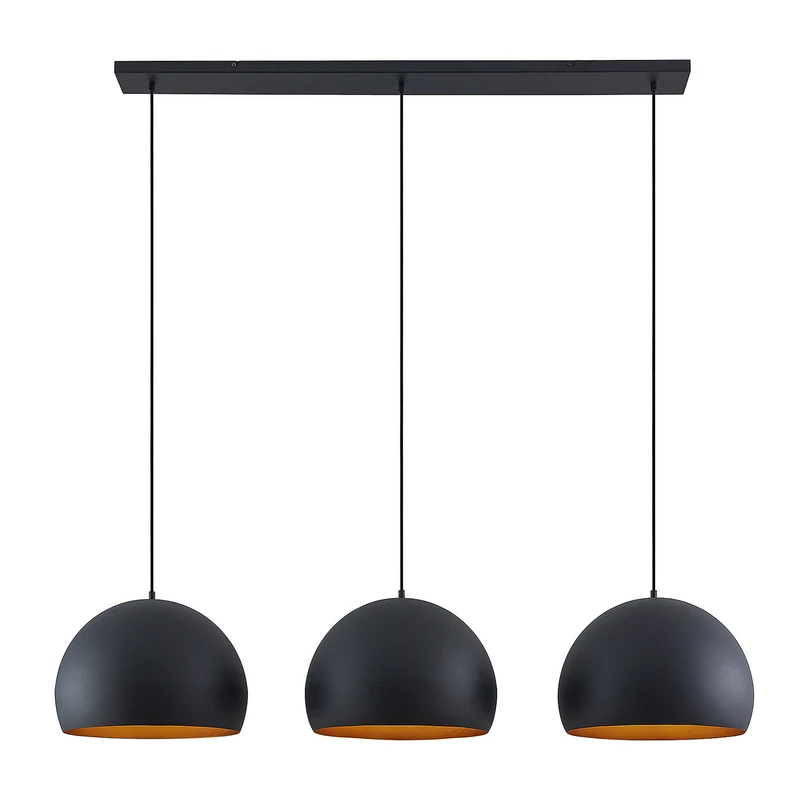 Lindby – Tarjei Pendelleuchte L146 Black/Gold