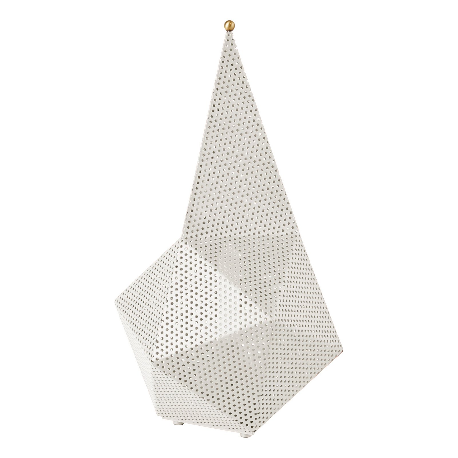 Gubi LED stolna lampa na baterije Bagdad, bijela, visina 36 cm, čelik