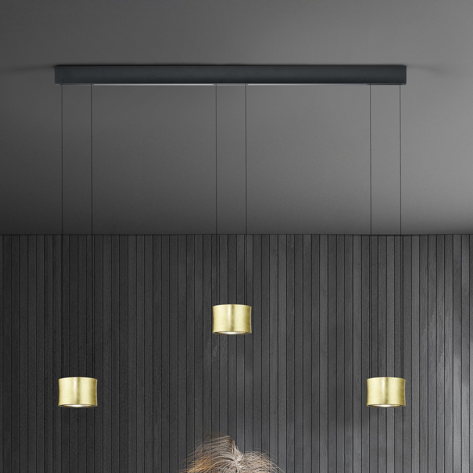 BANKAMP Luce elevata Impulse 3bec foiță aur/negru - Camera de zi / sufragerie - modern - auriu negru - Metal