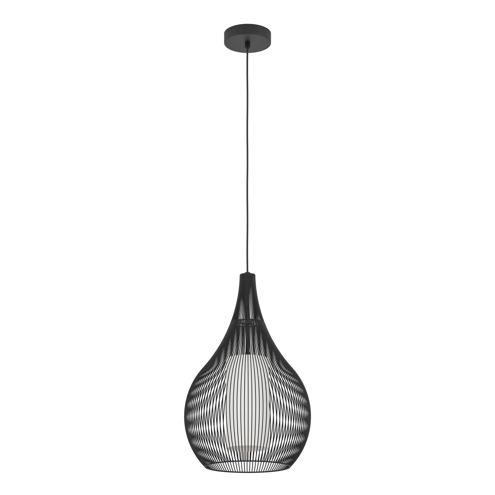 EGLO Razoni 1 lámpara colgante, 1 luz, negro