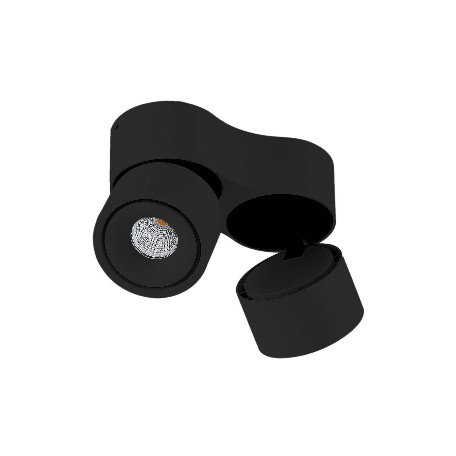 Arcchio LED-takspot Rotari 8,9 W 2 lys svart