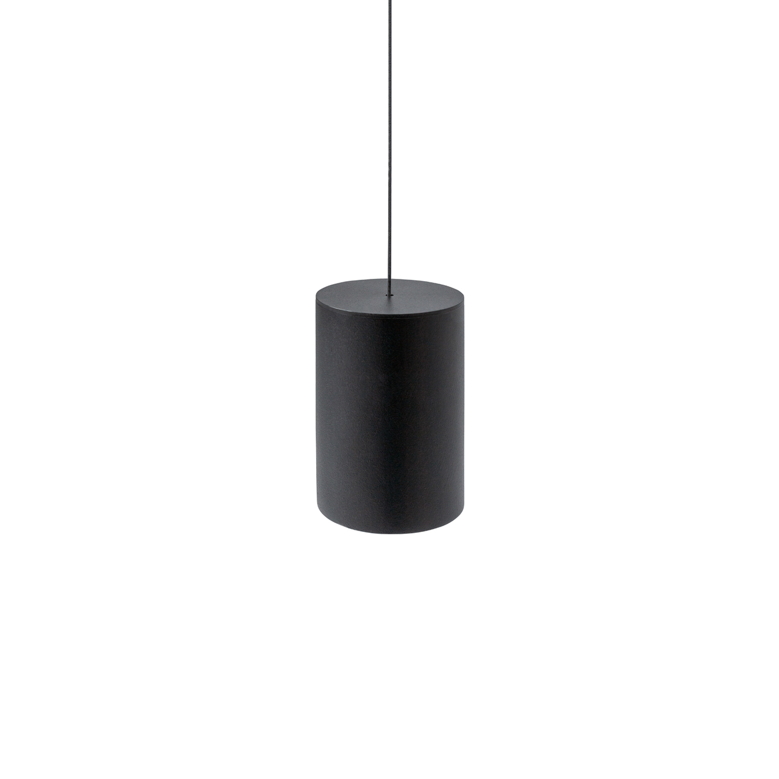 Vertic LED pendant light, black, aluminium, warm white