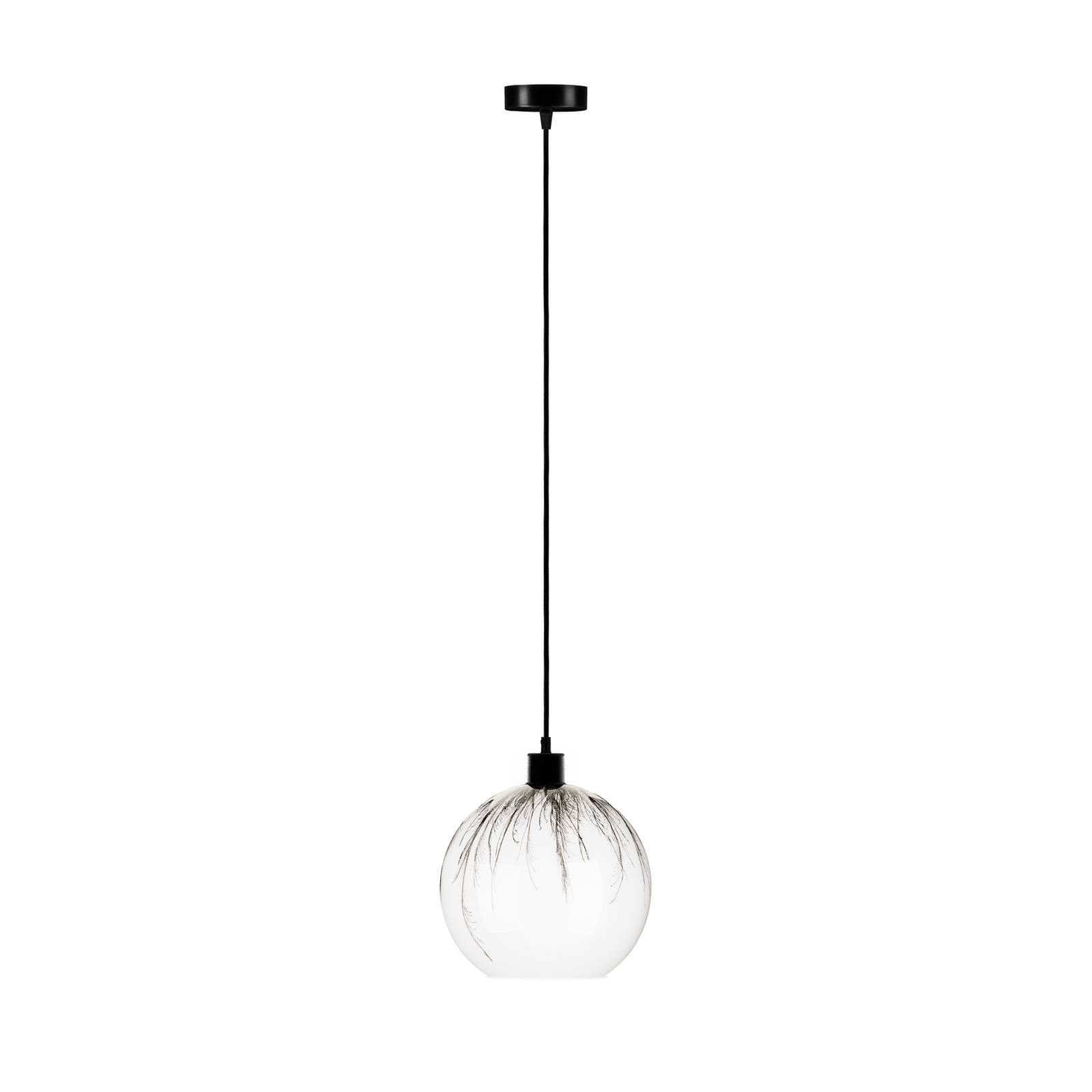 Pendellampa Ball maskrosdekor upptill Ø 25 cm