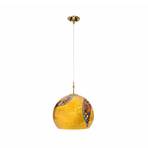 KOLARZ hanging light Luna, Ø 30 cm, gold-coloured, metal/glass