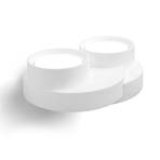 Aplique de pared Demetra, 2 luces, 21,5 cm, blanco, escayola, GX53