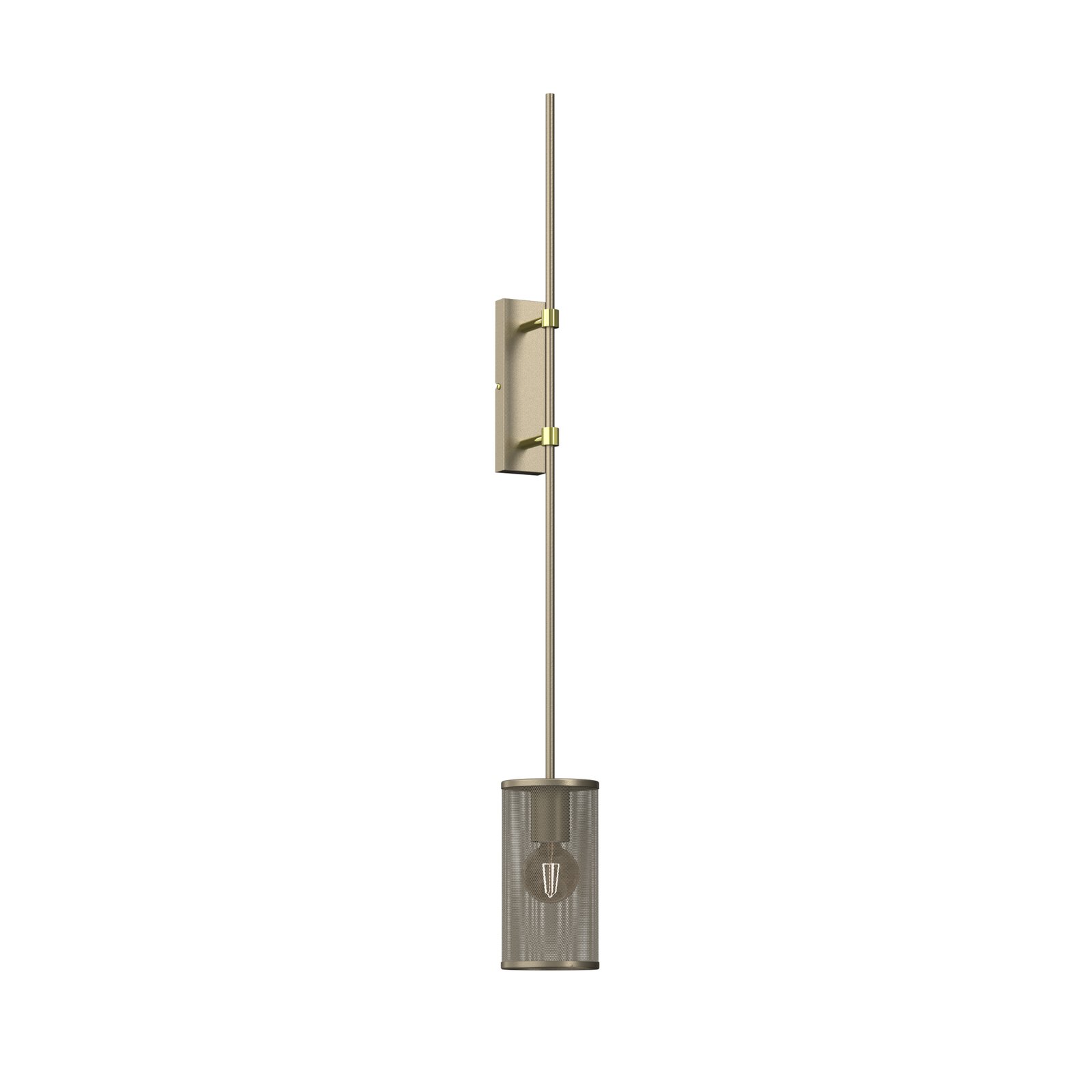 Wall light Wall, titanium-coloured, height 100 cm, steel