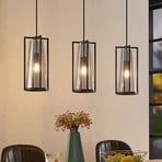 Lucande Rufina hanging light, 3-bulb, elongated