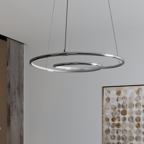 Lindby Lucy LED-hengelampe, 45 cm, krom