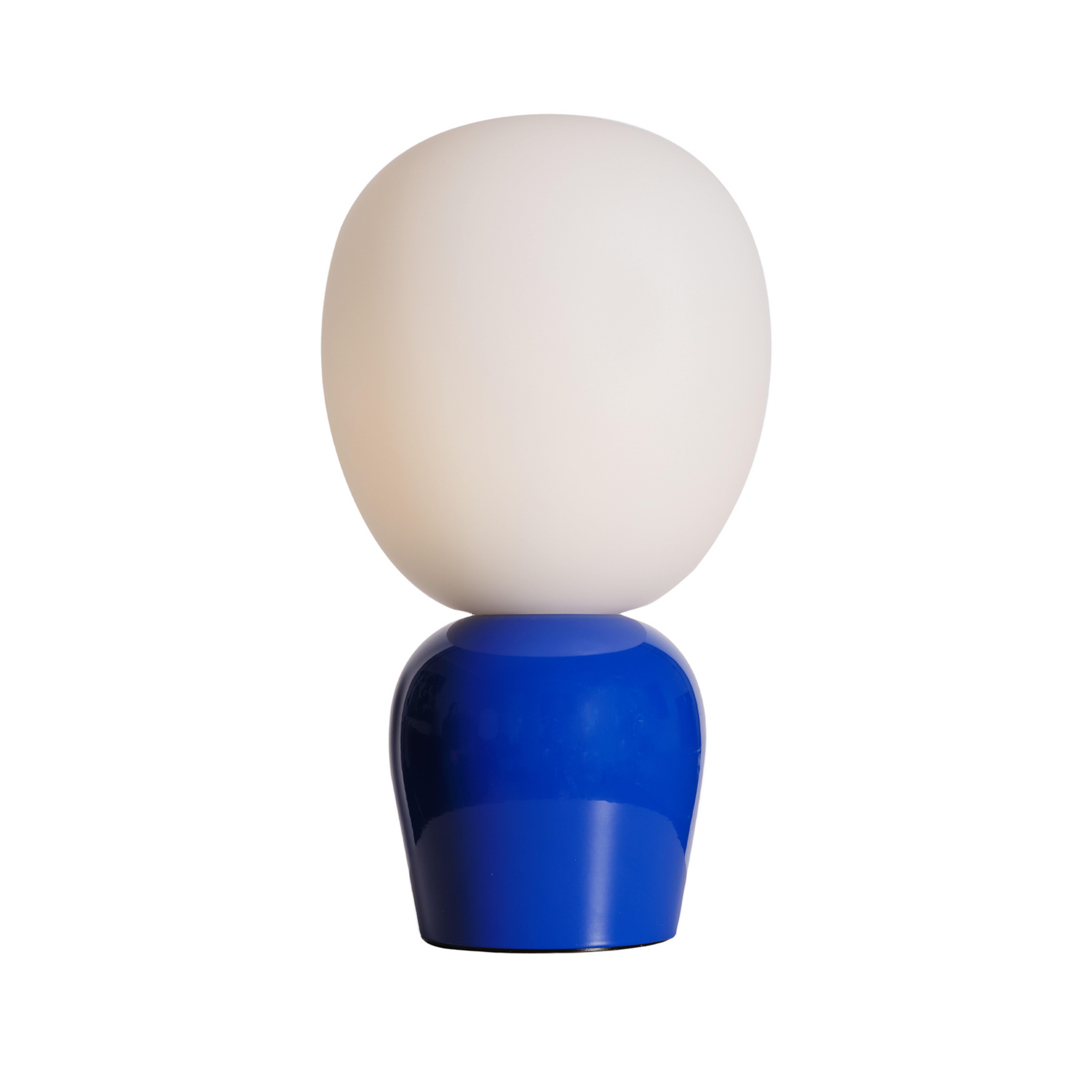 Lampada da tavolo Buddy, blu, metallo/vetro, altezza 33,5 cm - Belid