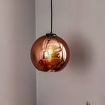 Polaris pendant light, mirrored glass, copper