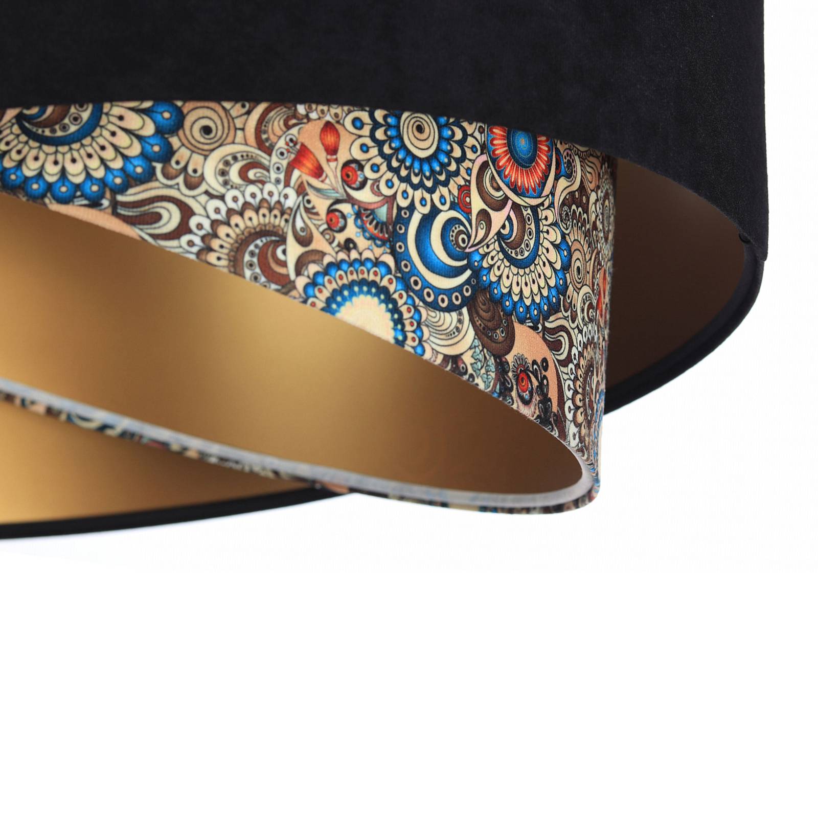 Image of Maco Design Lampada sospens Vivien, 3 colori nero/colorato/oro
