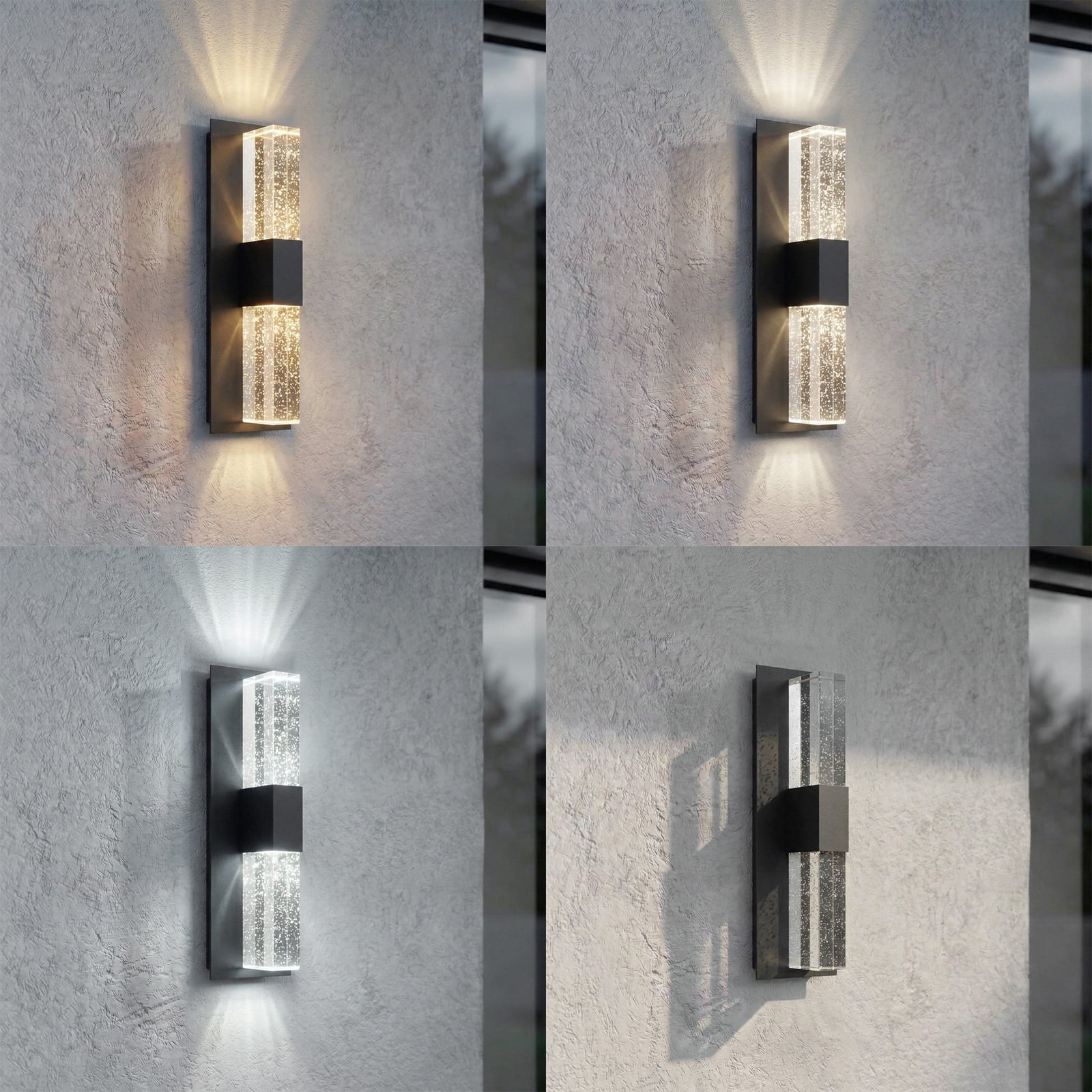 Velune LED-Außenwandlampe, anthrazit/klar 46cm CCT - Lucande