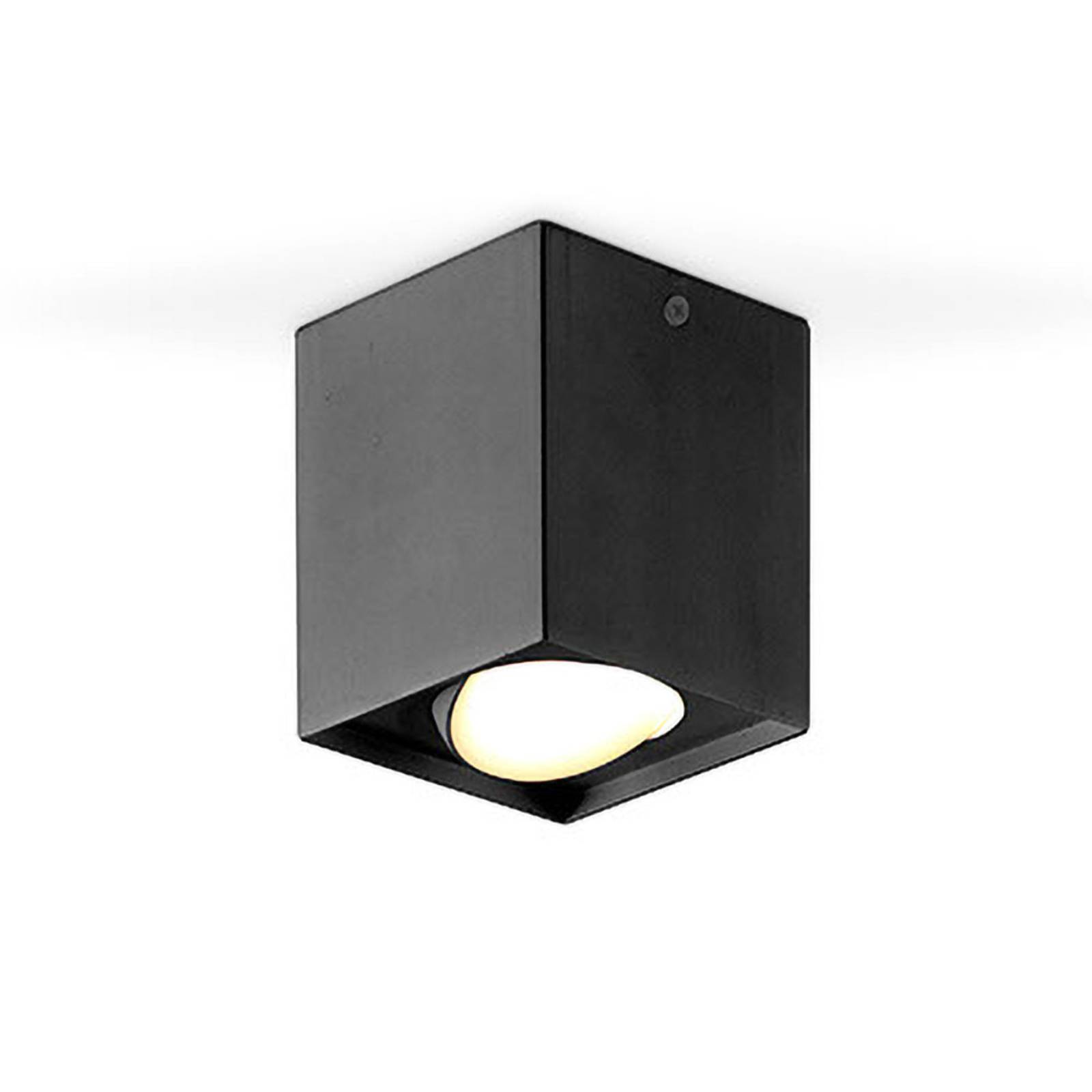 E-shop EVN Kardanus stropné LED svetlo, 9x9 cm, čierna