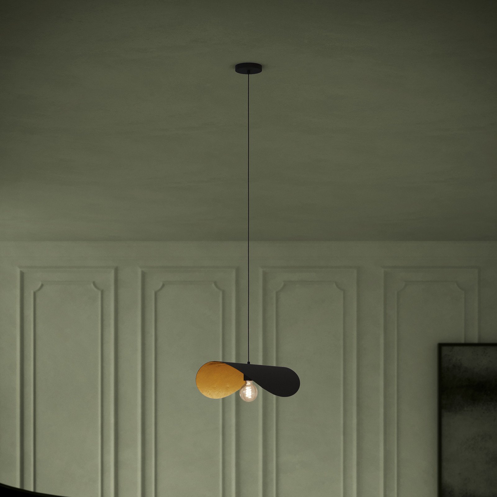EGLO Stars Of Light Lampă suspendată Saceda L. 53cm negru/auriu - Camera de zi / sufragerie - Modern - negru auriu - Metal