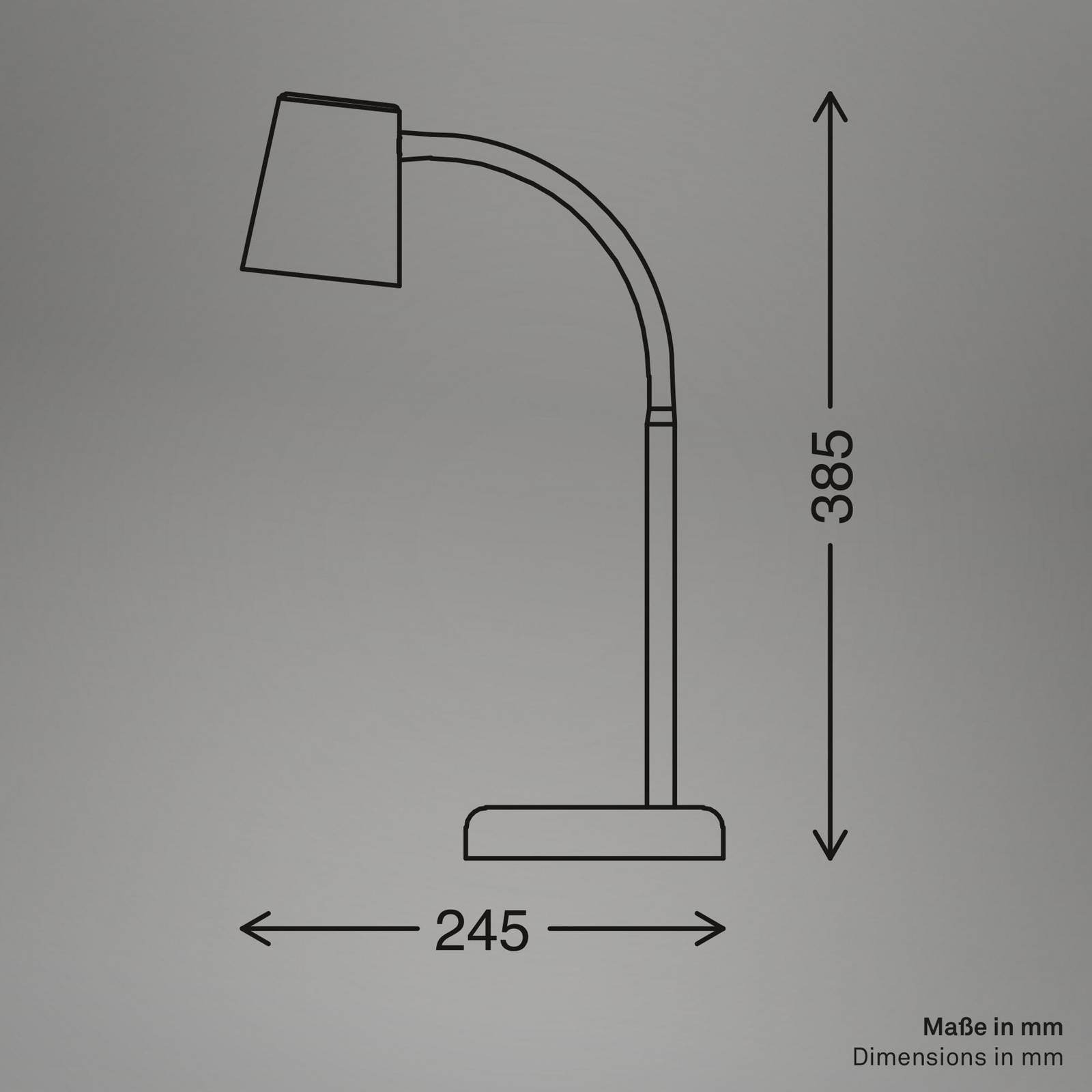 Lampa stołowa Skriva, beżowa, metal, GU10, 38 cm, obrotowa