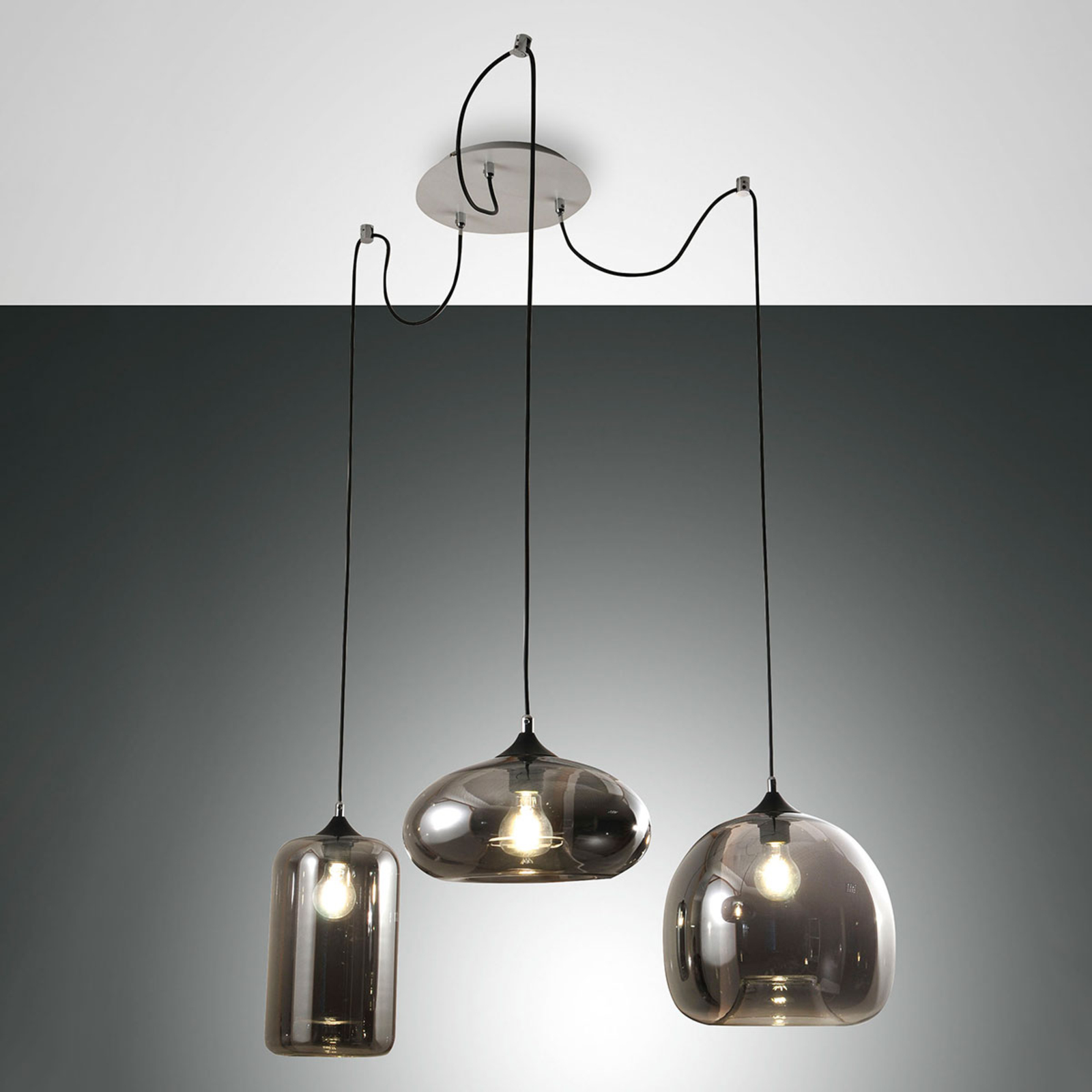 Pendelleuchte Fiona, 3-flammig, Glas