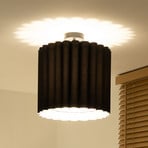 Lampa sufitowa Aria, czarna, mikrofibra, E27