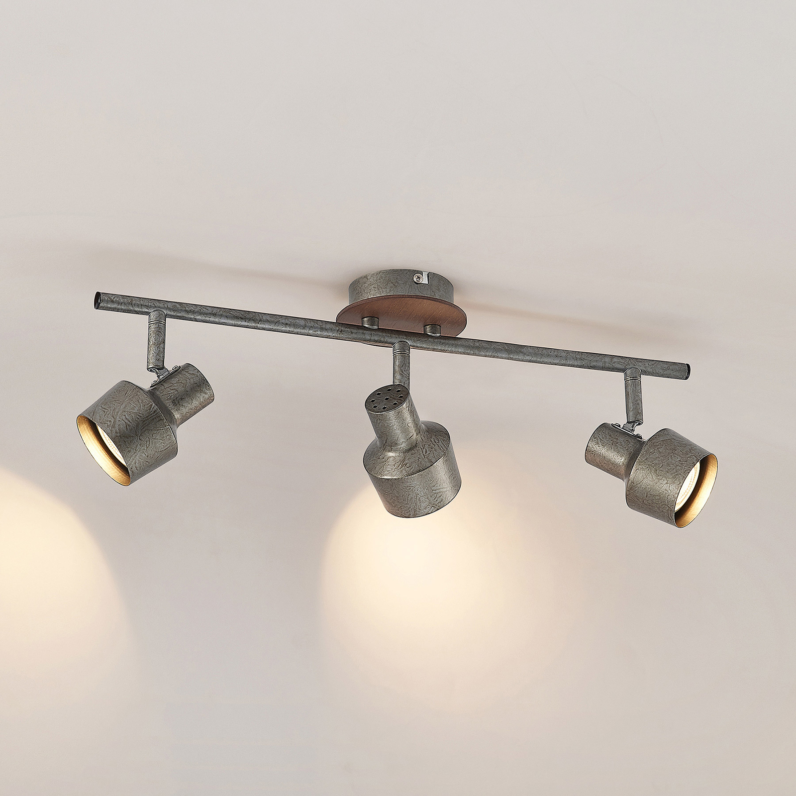 Sanem 3 Deckenleuchte Grey - Lindby