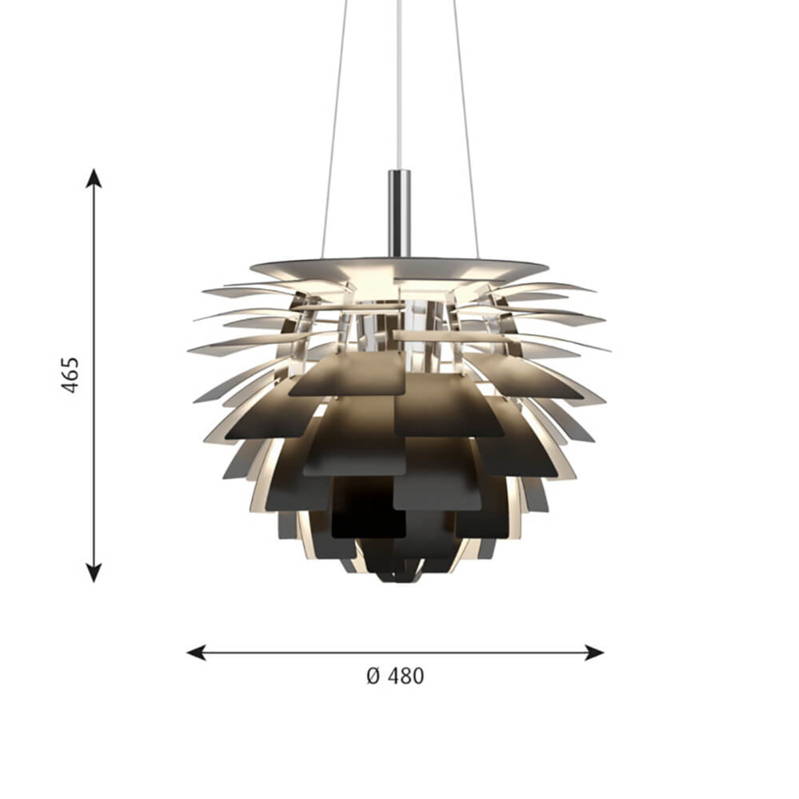 PH Artichoke Lampada a Sospensione Ø480 Black - Louis Poulsen