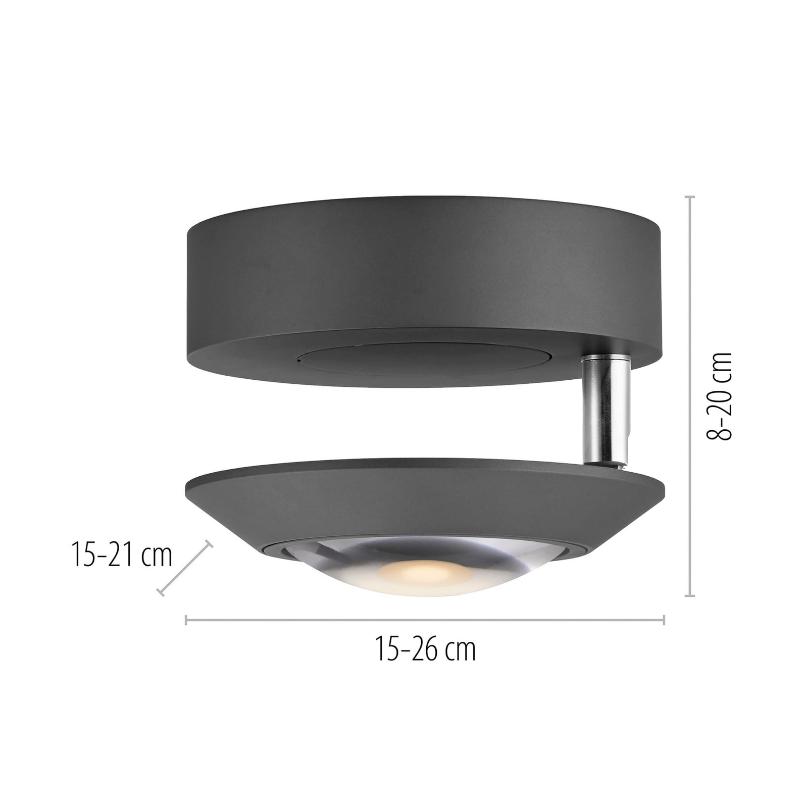 Oculis LED-Deckenlampe, schwarz, Ø 15 cm, Eisen/Glas - PURE Oculis LED-Deckenlampe, schwarz, Ø 15 cm, Eisen/Glas - PURE